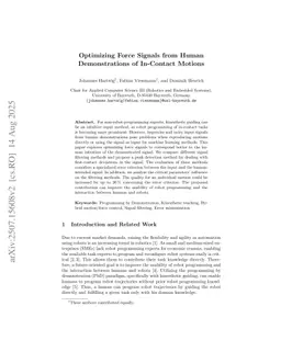 Optimizing Force Signals from Human Demonstrations of In-Contact Motions