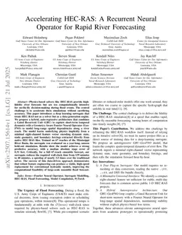 Accelerating HEC-RAS: A Recurrent Neural Operator for Rapid River Forecasting