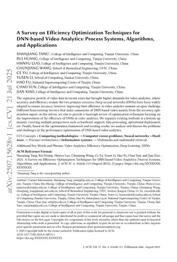 A Survey on Efficiency Optimization Techniques for DNN-based Video Analytics: Process Systems, Algorithms, and Applications