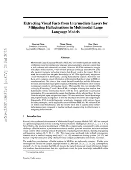 Extracting Visual Facts from Intermediate Layers for Mitigating Hallucinations in Multimodal Large Language Models