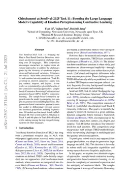 Chinchunmei at SemEval-2025 Task 11: Boosting the Large Language Model's Capability of Emotion Perception using Contrastive Learning