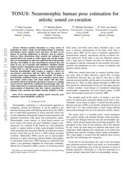 TONUS: Neuromorphic human pose estimation for artistic sound co-creation