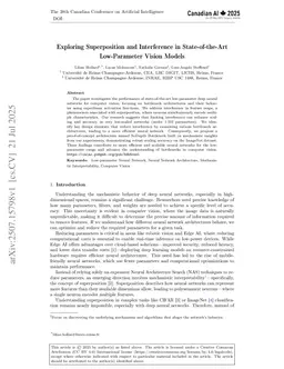 Exploring Superposition and Interference in State-of-the-Art Low-Parameter Vision Models