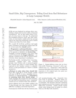 Small Edits, Big Consequences: Telling Good from Bad Robustness in Large Language Models