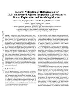 Towards Mitigation of Hallucination for LLM-empowered Agents: Progressive Generalization Bound Exploration and Watchdog Monitor