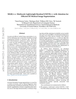 MLRU++: Multiscale Lightweight Residual UNETR++ with Attention for Efficient 3D Medical Image Segmentation