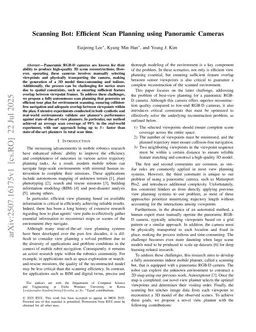 Scanning Bot: Efficient Scan Planning using Panoramic Cameras