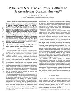 Pulse-Level Simulation of Crosstalk Attacks on Superconducting Quantum Hardware