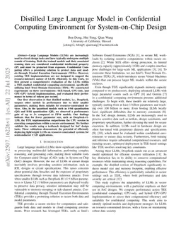 Distilled Large Language Model in Confidential Computing Environment for System-on-Chip Design