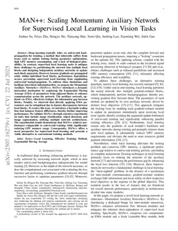 MAN++: Scaling Momentum Auxiliary Network for Supervised Local Learning in Vision Tasks