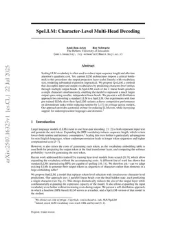 SpeLLM: Character-Level Multi-Head Decoding