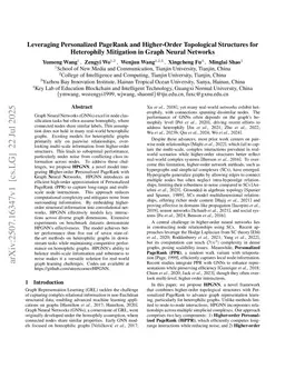 Leveraging Personalized PageRank and Higher-Order Topological Structures for Heterophily Mitigation in Graph Neural Networks