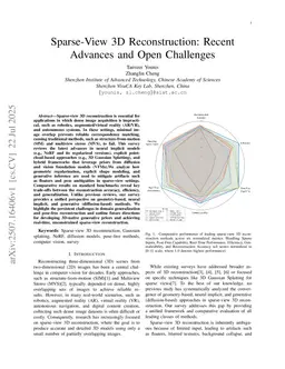 Sparse-View 3D Reconstruction: Recent Advances and Open Challenges