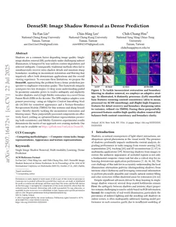 DenseSR: Image Shadow Removal as Dense Prediction