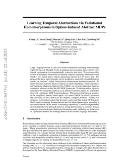 Learning Temporal Abstractions via Variational Homomorphisms in Option-Induced Abstract MDPs