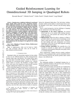 Guided Reinforcement Learning for Omnidirectional 3D Jumping in Quadruped Robots