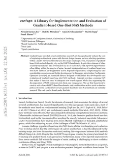 confopt: A Library for Implementation and Evaluation of Gradient-based One-Shot NAS Methods