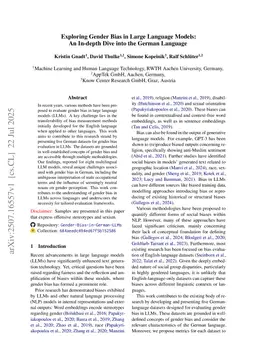 Exploring Gender Bias in Large Language Models: An In-depth Dive into the German Language