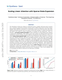 Scaling Linear Attention with Sparse State Expansion