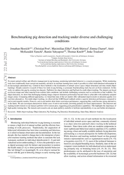 Benchmarking pig detection and tracking under diverse and challenging conditions