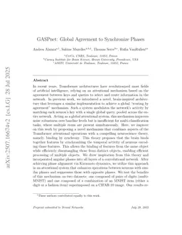 GASPnet: Global Agreement to Synchronize Phases