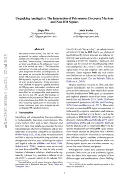 Unpacking Ambiguity: The Interaction of Polysemous Discourse Markers and Non-DM Signals
