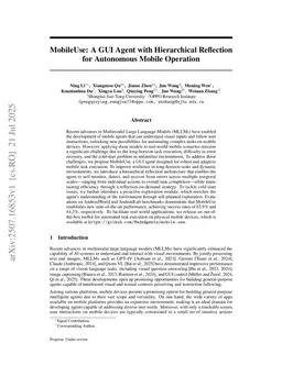 MobileUse: A GUI Agent with Hierarchical Reflection for Autonomous Mobile Operation