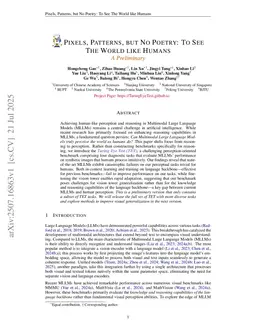 Pixels, Patterns, but No Poetry: To See The World like Humans