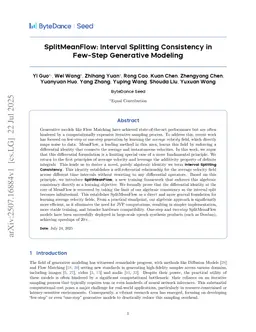 SplitMeanFlow: Interval Splitting Consistency in Few-Step Generative Modeling