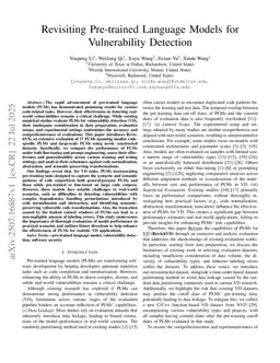 Revisiting Pre-trained Language Models for Vulnerability Detection