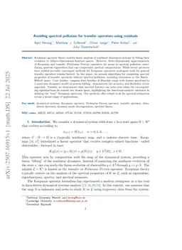 Avoiding spectral pollution for transfer operators using residuals