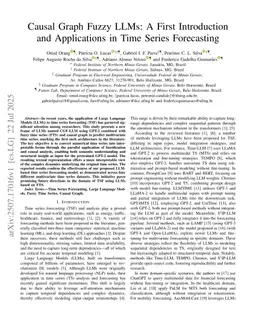 Causal Graph Fuzzy LLMs: A First Introduction and Applications in Time Series Forecasting
