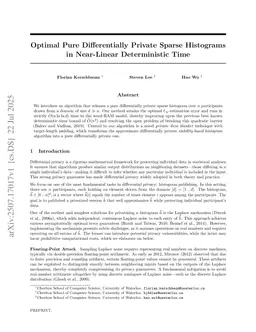 Optimal Pure Differentially Private Sparse Histograms in Deterministic Linear Time
