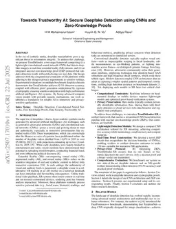 Towards Trustworthy AI: Secure Deepfake Detection using CNNs and Zero-Knowledge Proofs