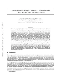 Controllable Hybrid Captioner for Improved Long-form Video Understanding