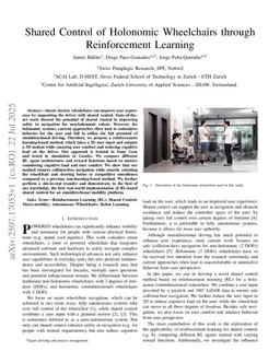 Shared Control of Holonomic Wheelchairs through Reinforcement Learning