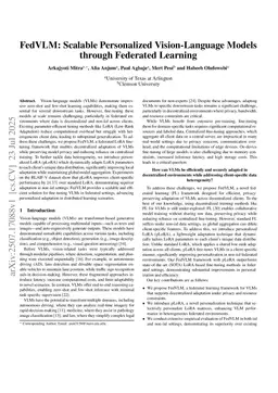 FedVLM: Scalable Personalized Vision-Language Models through Federated Learning
