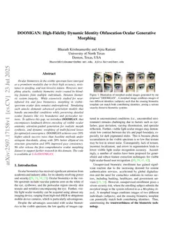 DOOMGAN:High-Fidelity Dynamic Identity Obfuscation Ocular Generative Morphing