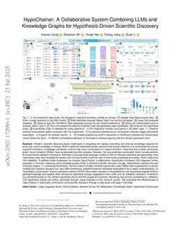 HypoChainer: A Collaborative System Combining LLMs and Knowledge Graphs for Hypothesis-Driven Scientific Discovery