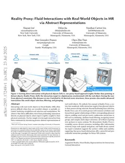 Reality Proxy: Fluid Interactions with Real-World Objects in MR via Abstract Representations
