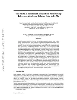 Tab-MIA: A Benchmark Dataset for Membership Inference Attacks on Tabular Data in LLMs
