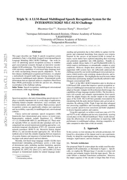 Triple X: A LLM-Based Multilingual Speech Recognition System for the INTERSPEECH2025 MLC-SLM Challenge
