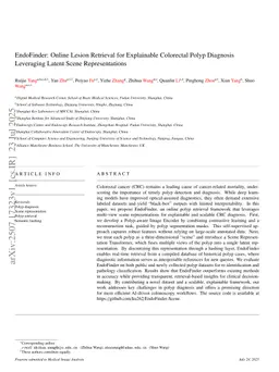 EndoFinder: Online Lesion Retrieval for Explainable Colorectal Polyp Diagnosis Leveraging Latent Scene Representations