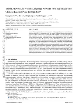 TransLPRNet: Lite Vision-Language Network for Single/Dual-line Chinese License Plate Recognition