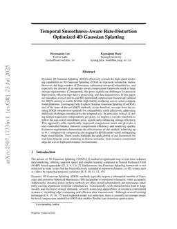 Temporal Smoothness-Aware Rate-Distortion Optimized 4D Gaussian Splatting