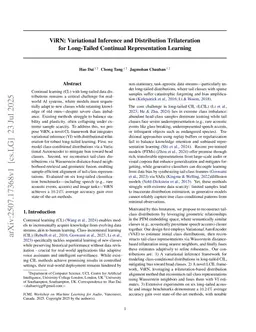 ViRN: Variational Inference and Distribution Trilateration for Long-Tailed Continual Representation Learning