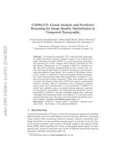 CAPRI-CT: Causal Analysis and Predictive Reasoning for Image Quality Optimization in Computed Tomography