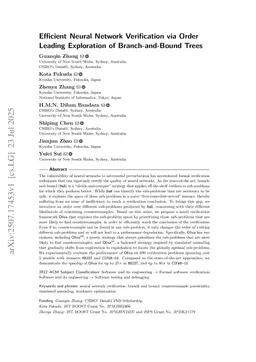Efficient Neural Network Verification via Order Leading Exploration of Branch-and-Bound Trees