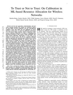 To Trust or Not to Trust: On Calibration in ML-based Resource Allocation for Wireless Networks