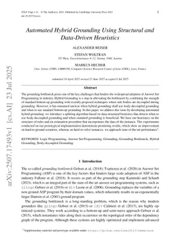 Automated Hybrid Grounding Using Structural and Data-Driven Heuristics
